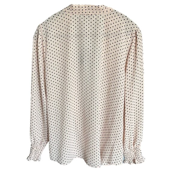 NWT ADRIANNA PAPELL Coral Blouse Cross Over Bouffant Sleeve Women's Large, FLAWS - Picture 3 of 16